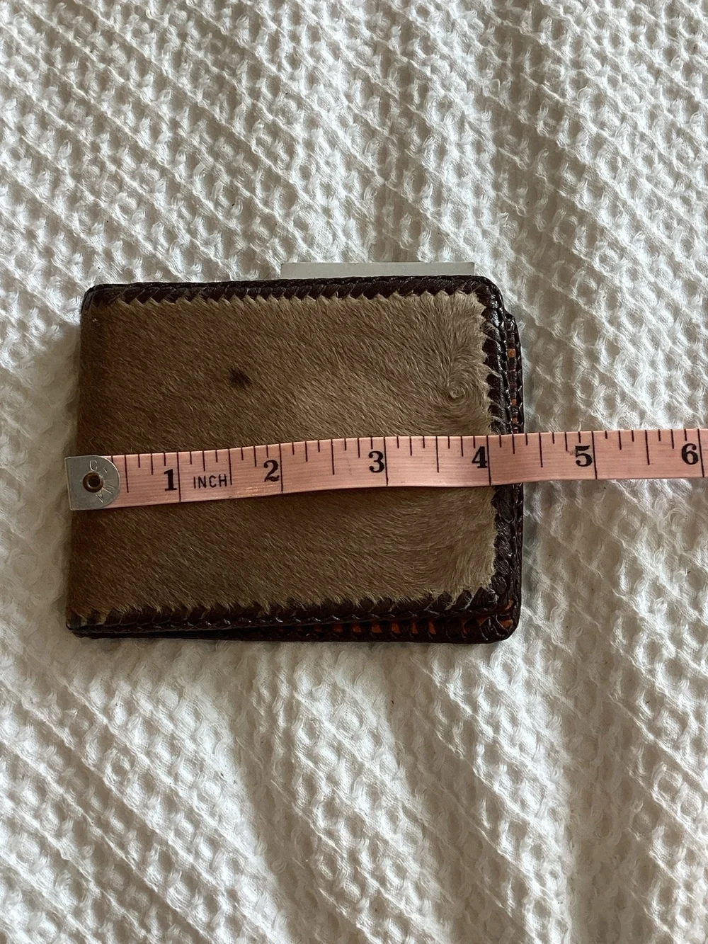 Men's Brown Hair-On Leather Bifold Wallet